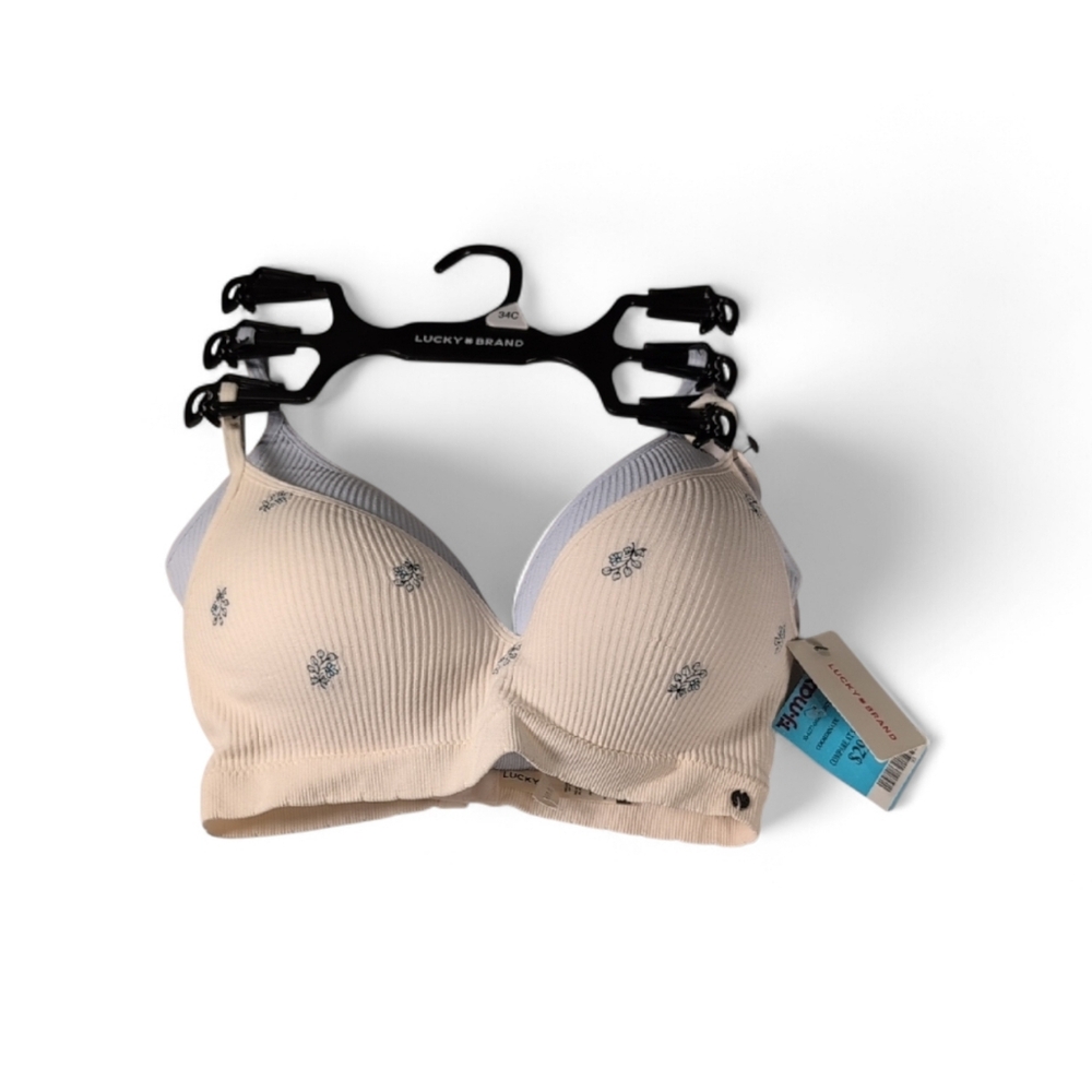 Lucky Brand 2-Pack Lightly Padded Bras NWT 34C